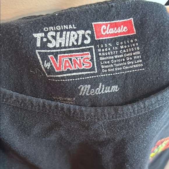 Vans Classic Black T-Shirt with Red Logo - Picture 2 of 11